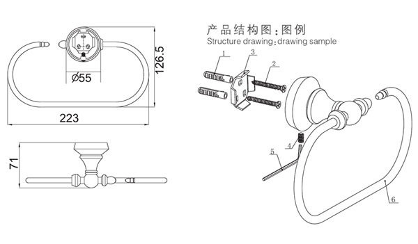 HF-90308毛巾環(huán)結(jié)構(gòu)圖