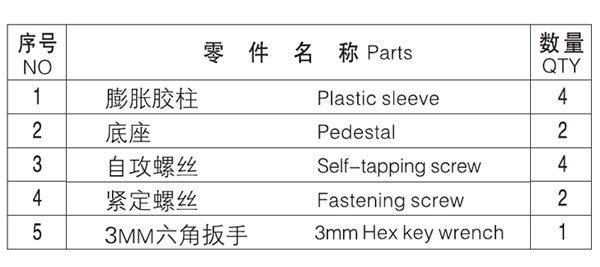 HF-91003-24雙毛巾桿零件名稱